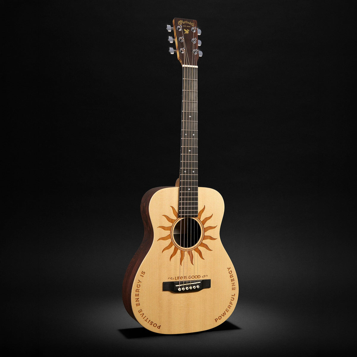 Martin Guitar x Life is Good Positive Energy Sun LX2 Acoustic Guitar