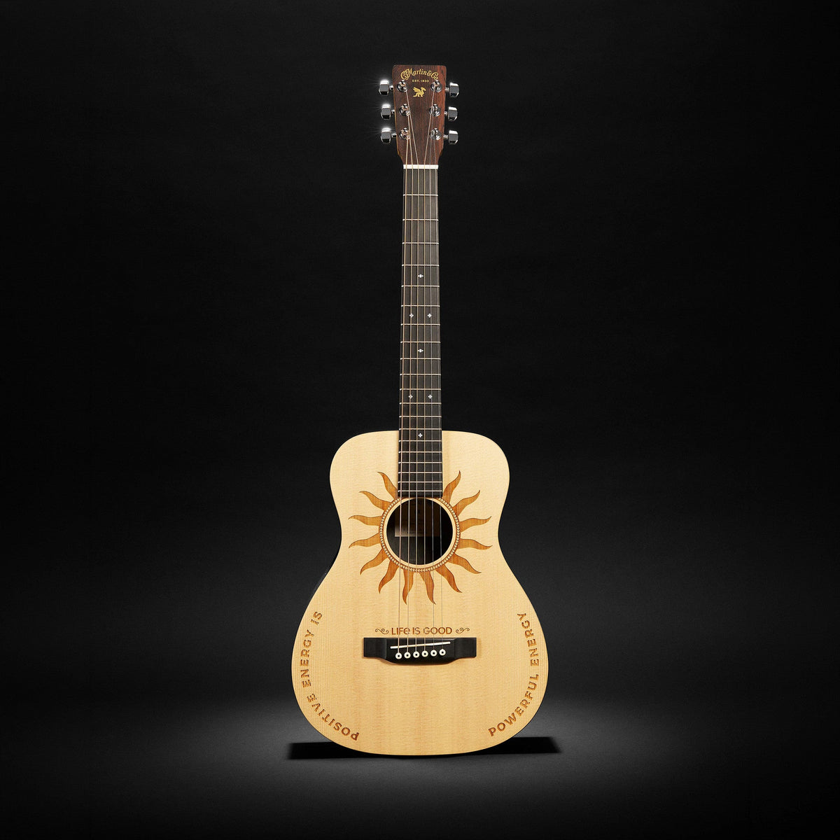 Martin Guitar x Life is Good Positive Energy Sun LX2 Acoustic Guitar