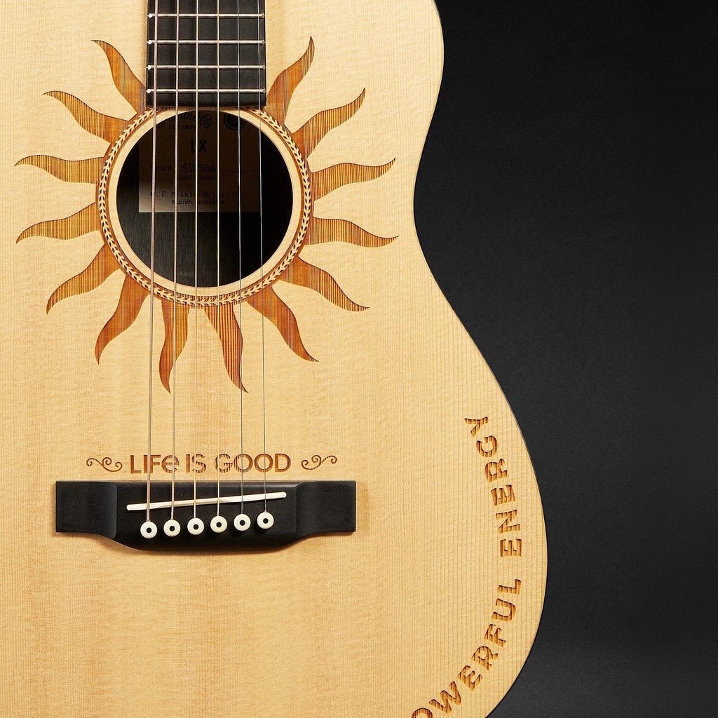 Martin Guitar x Life is Good Positive Energy Sun LX2 Acoustic Guitar