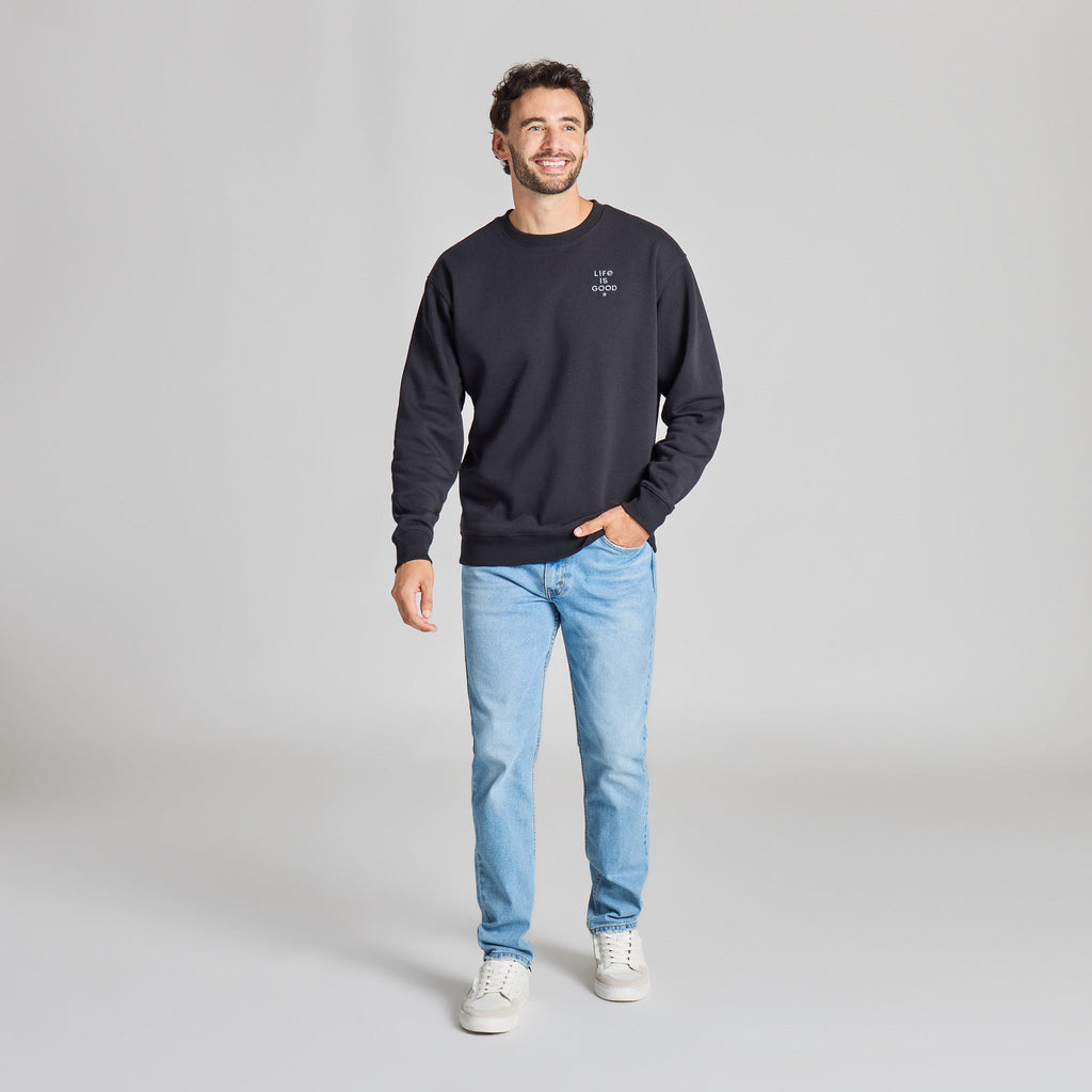 Men's LIG Stacked Wordmark Clean Good Vibes Crew