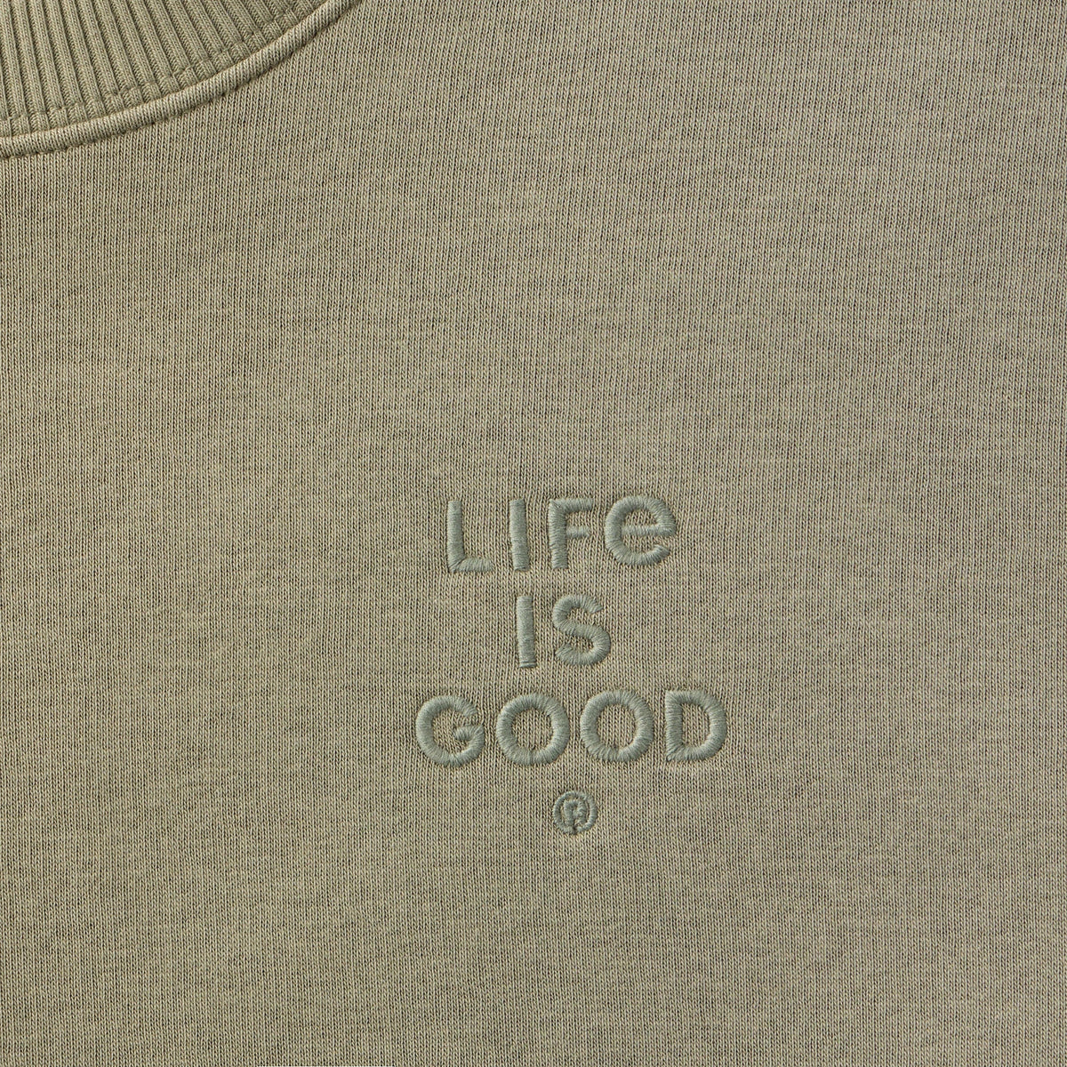 Men's LIG Stacked Wordmark Clean Good Vibes Crew