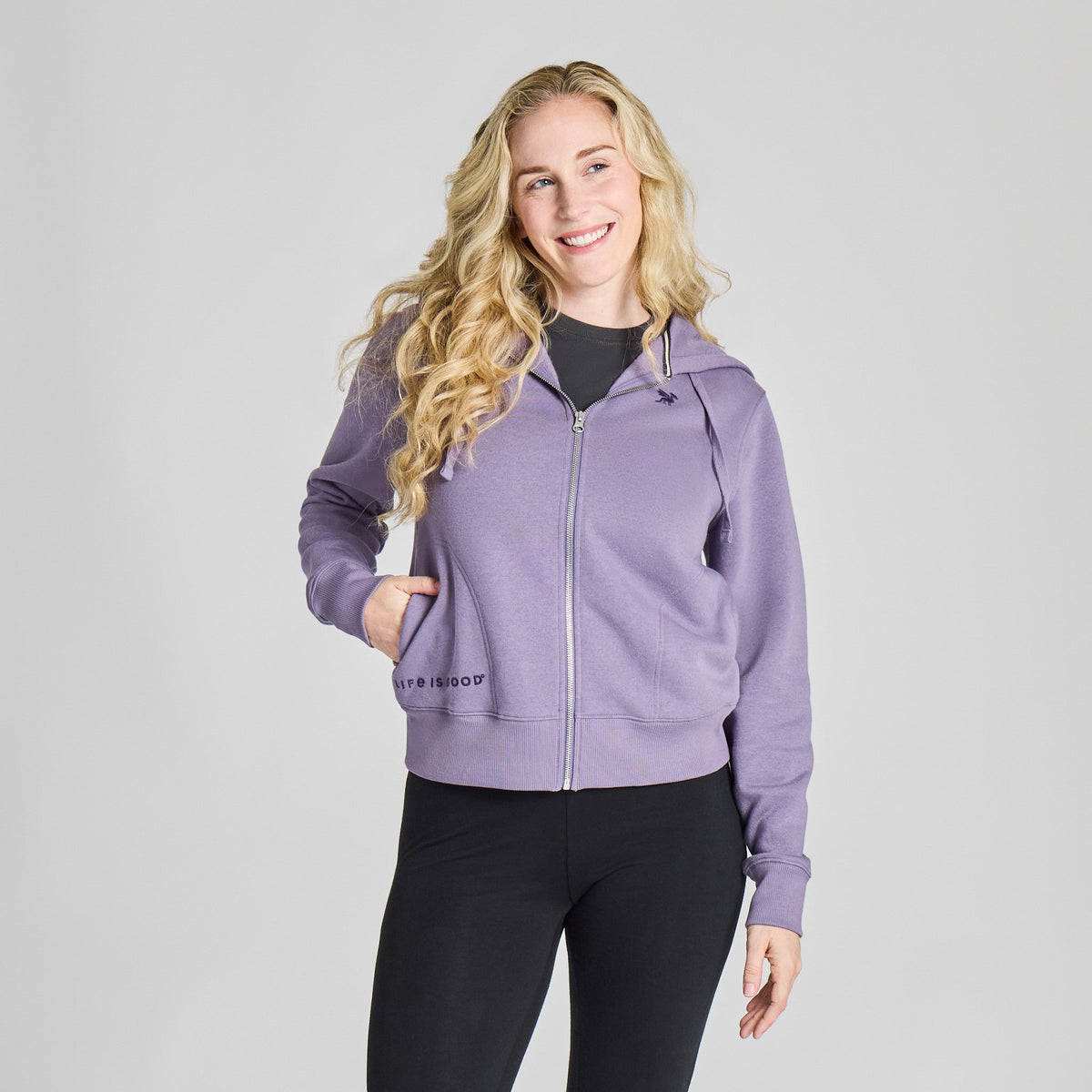 Women's Life is Good Crafty Wordmark Vibes Zip Hoodie product image 1