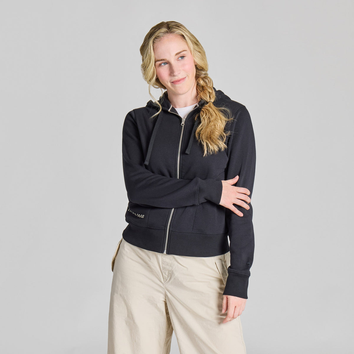 Women's Life is Good Crafty Wordmark Vibes Zip Hoodie product image 11