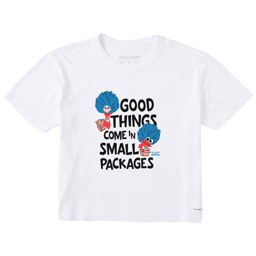 Women's Good Things come in Small Packages Short Sleeve Crusher Boxy Tee