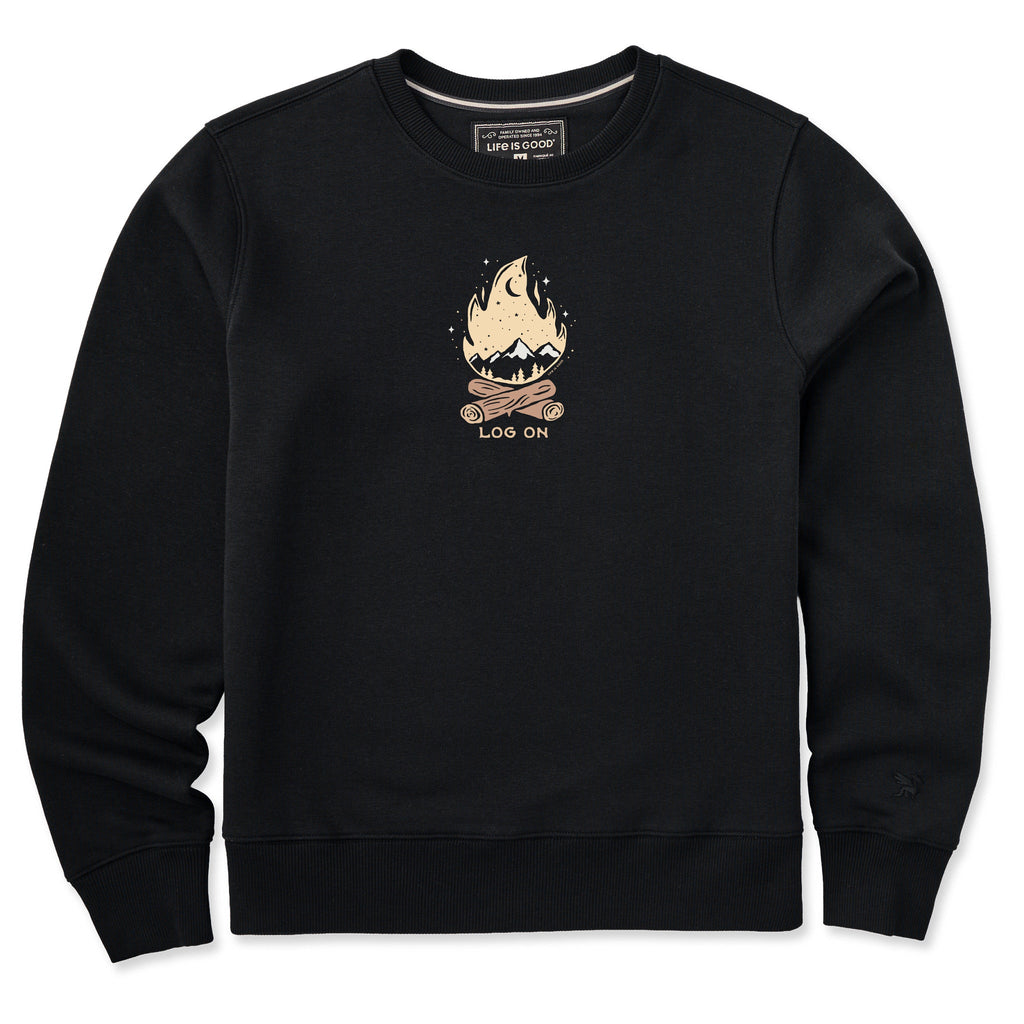 Women's Log On Landscape Good Vibes Crew