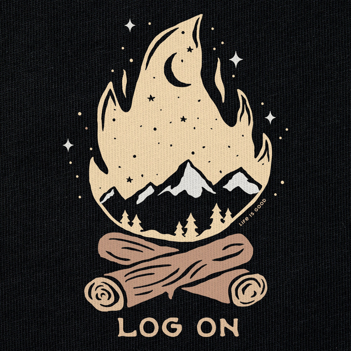 Women's Log On Landscape Good Vibes Crew