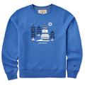 Women's Snowman and Trees Good Vibes Crew