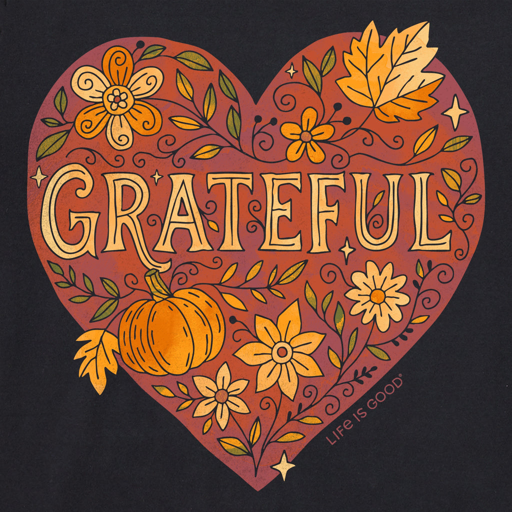 Women's Grateful Heart Doodle Watercolor Long Sleeve product image 2