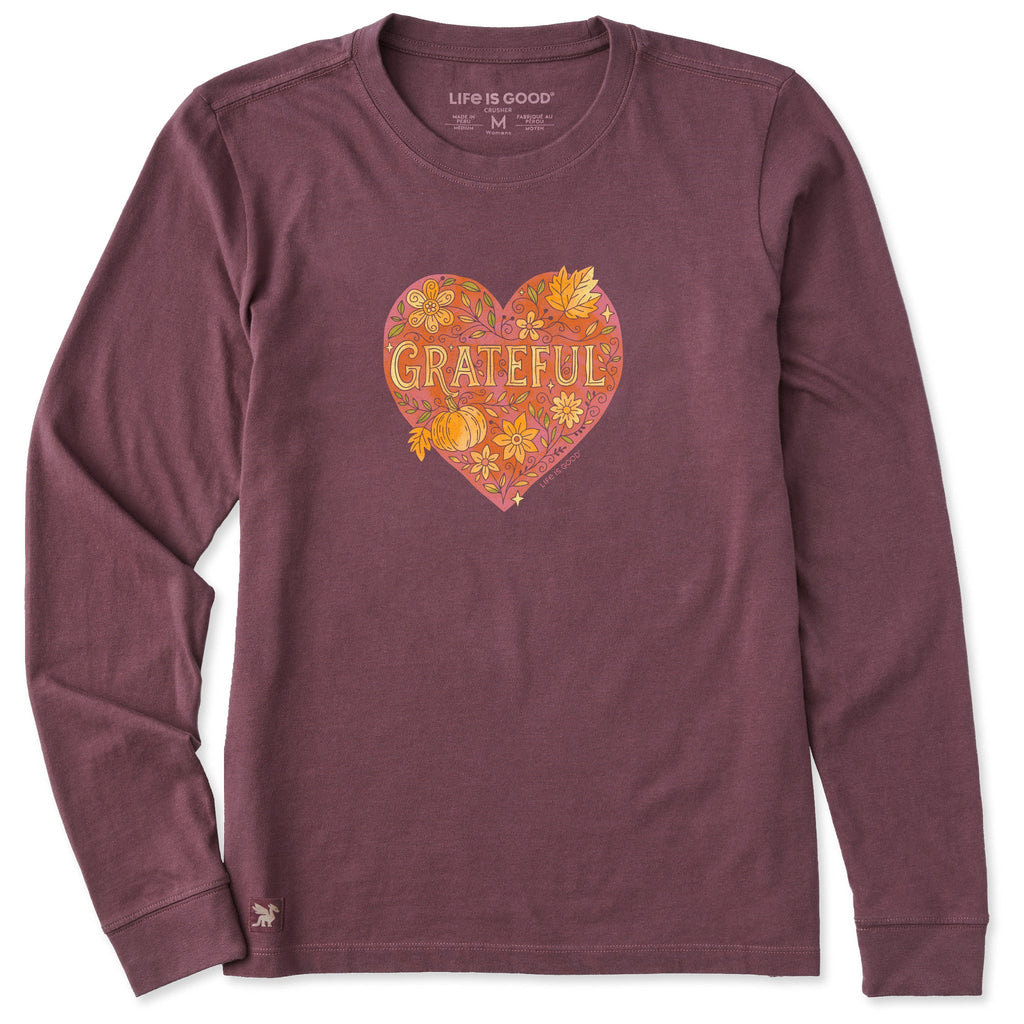 Women's Grateful Heart Doodle Watercolor Long Sleeve product image 3