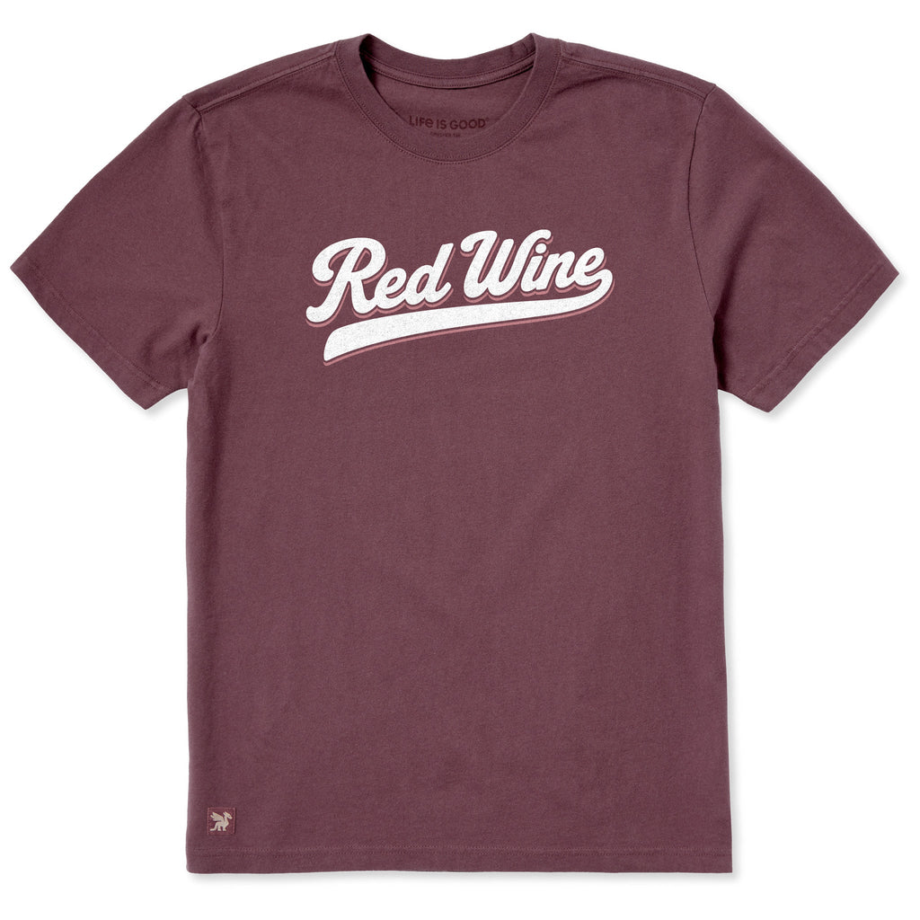 Men's Red Wine Ballyard Script Short Sleeve Crusher Tee product image 1