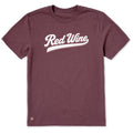 Men's Red Wine Ballyard Script Short Sleeve Crusher Tee product image 1