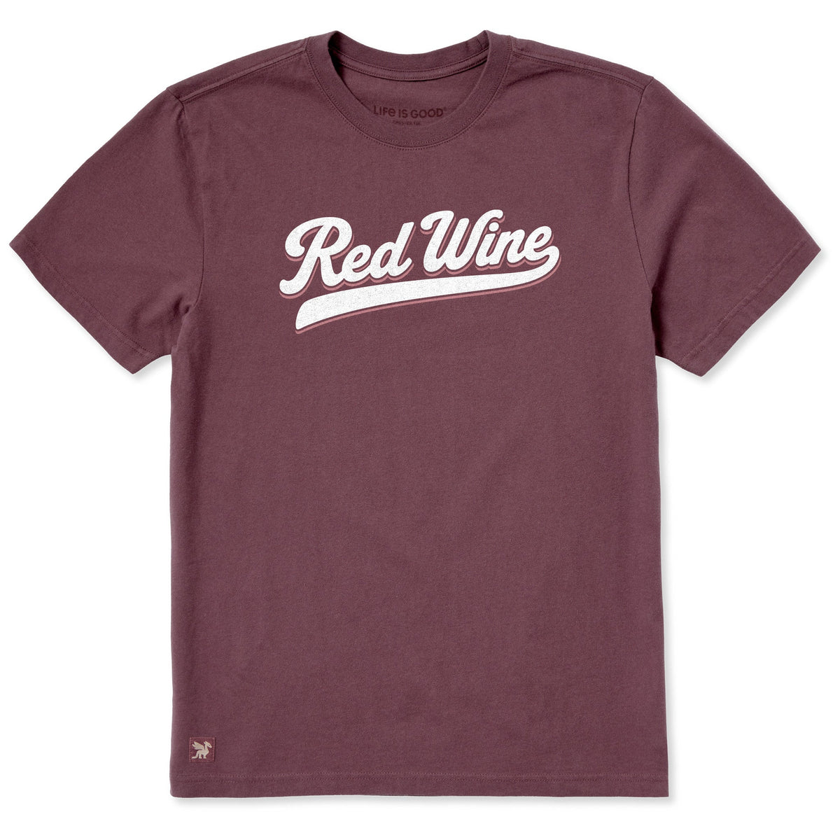 Men's Red Wine Ballyard Script Short Sleeve Crusher Tee product image 1