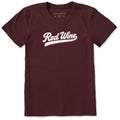 Women's Red Wine Ballyard Script Short Sleeve Crusher Tee product image 1