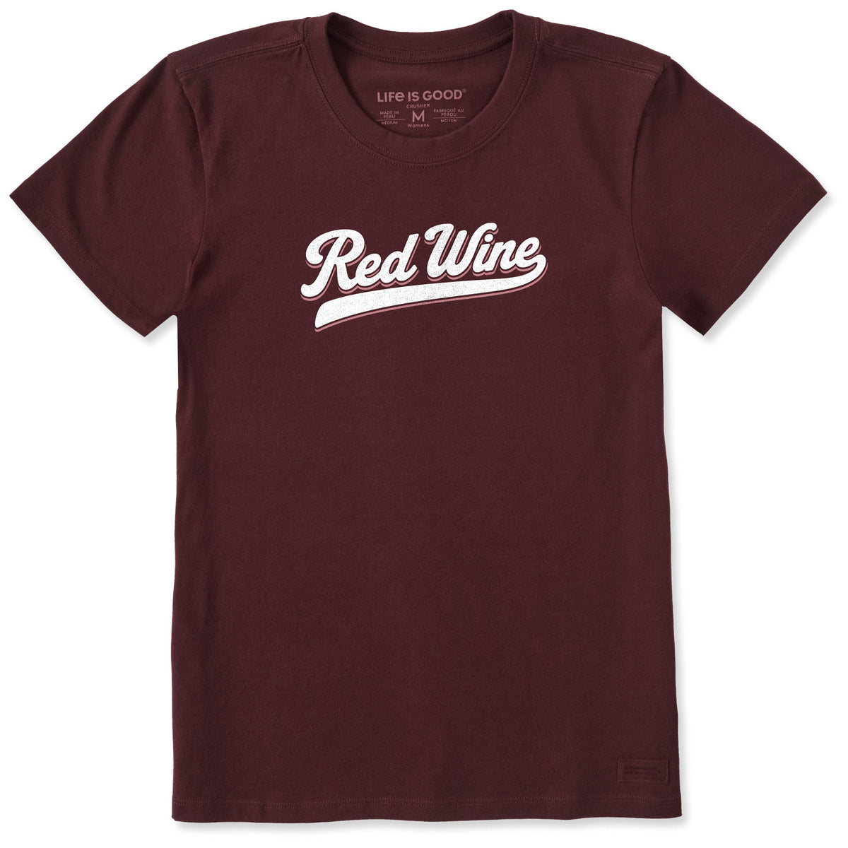 Women's Red Wine Ballyard Script Short Sleeve Crusher Tee product image 1