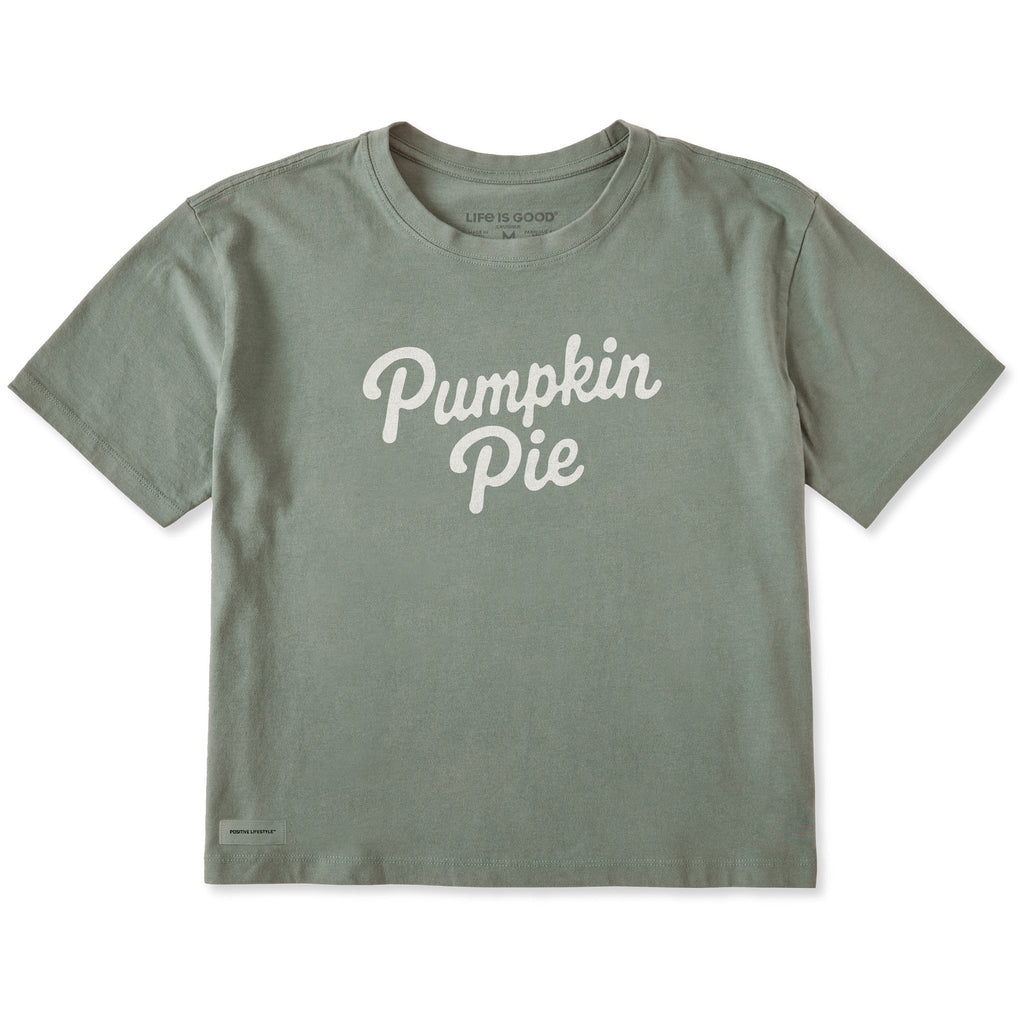 Women's Pumpkin Pie Scripty Short Sleeve Crusher Boxy Tee product image 1