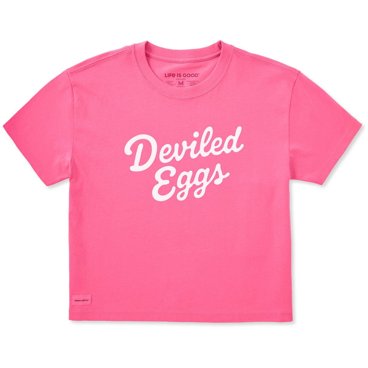 Women's Deviled Eggs Scripty Short Sleeve Crusher Boxy Tee product image 1