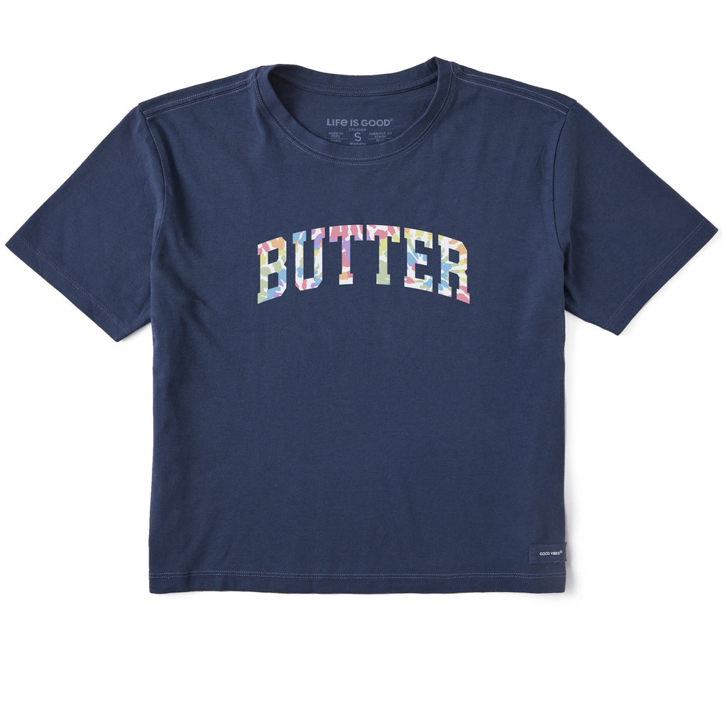 Women's Butter Tie Dye Arch Short Sleeve Crusher Boxy Tee product image 1