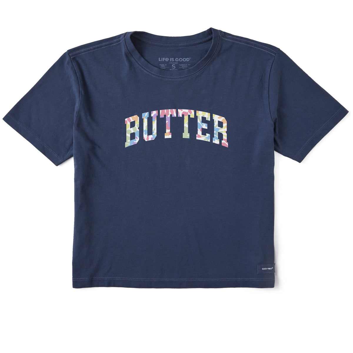 Women's Butter Tie Dye Arch Short Sleeve Crusher Boxy Tee product image 1