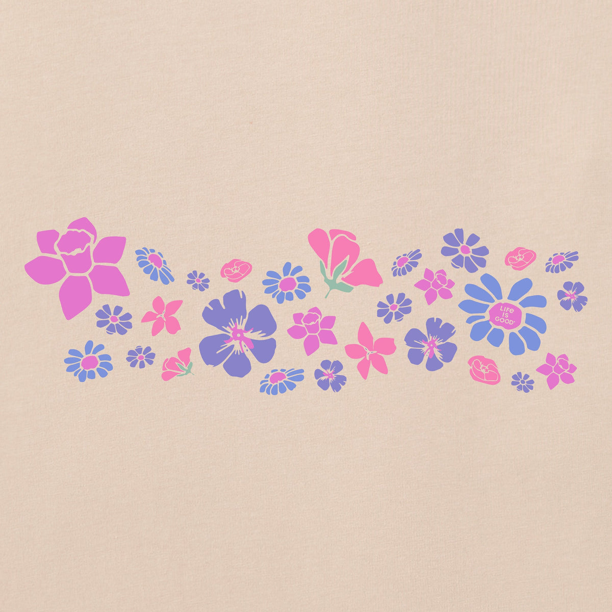 Women's Spring Wildflowers Pattern Short Sleeve Crusher Vee product image 2