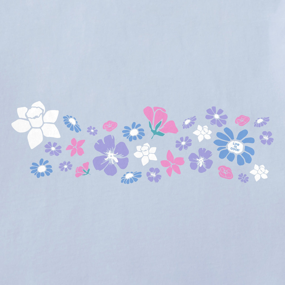 Women's Spring Wildflowers Pattern Short Sleeve Crusher Vee product image 6