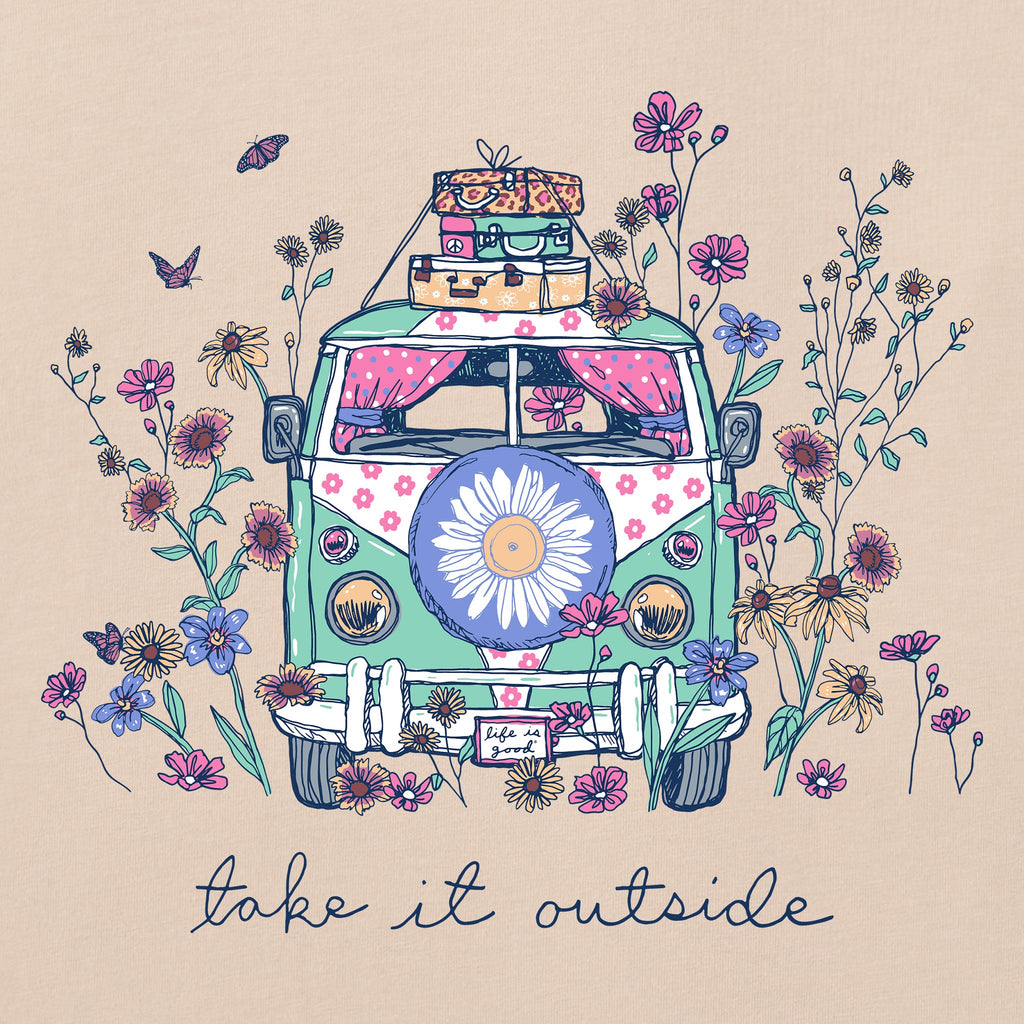 Women's Take It Outside Wildflower Van Short Sleeve Vee product image 4