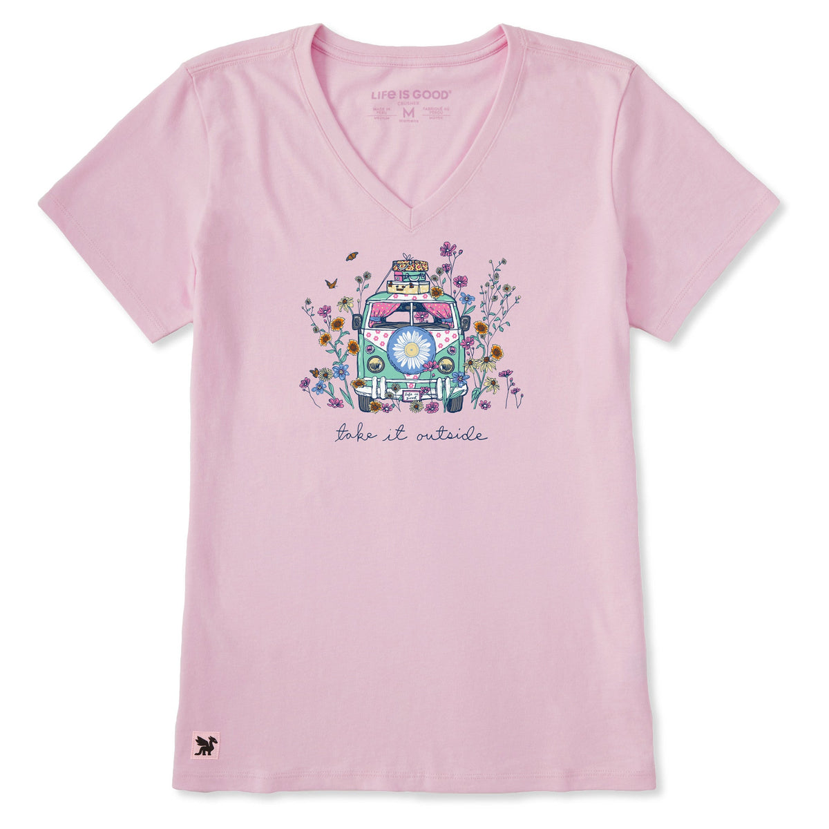 Women's Take It Outside Wildflower Van Short Sleeve Vee product image 7