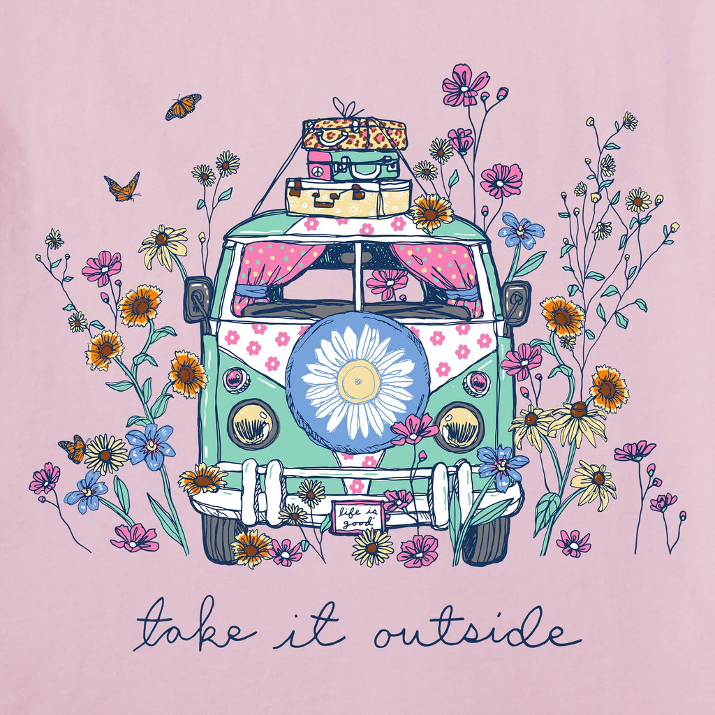 Women's Take It Outside Wildflower Van Short Sleeve Vee product image 8