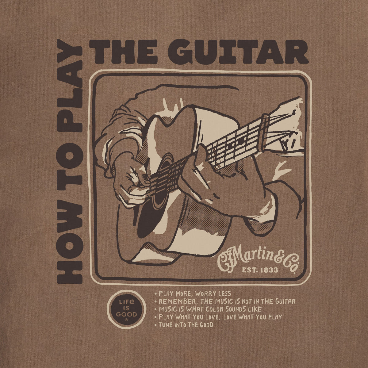 Men's How to Play Guitar Short Sleeve Crusher Tee product image 5