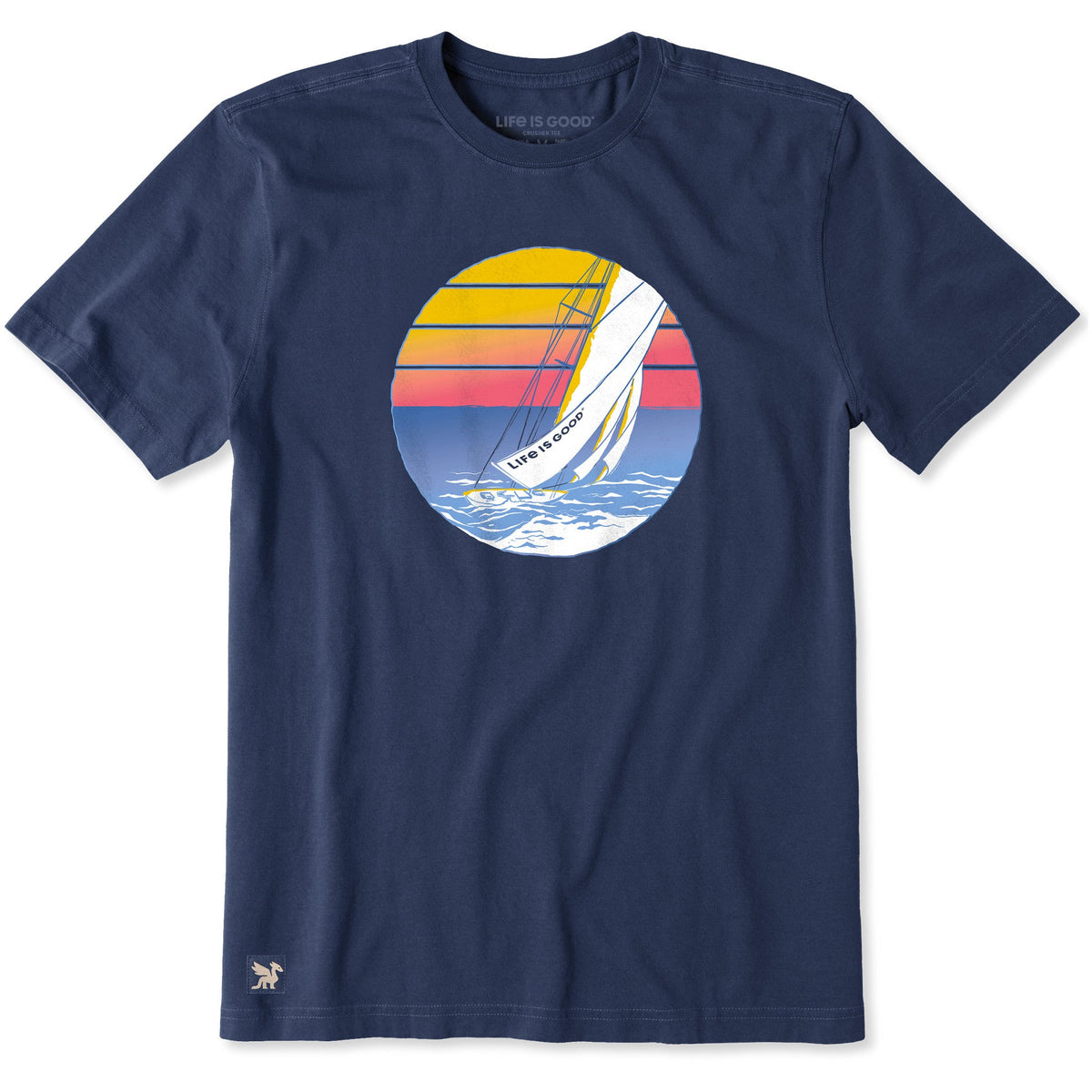 Men's Sailboat Circle Short Sleeve Crusher Tee product image 1