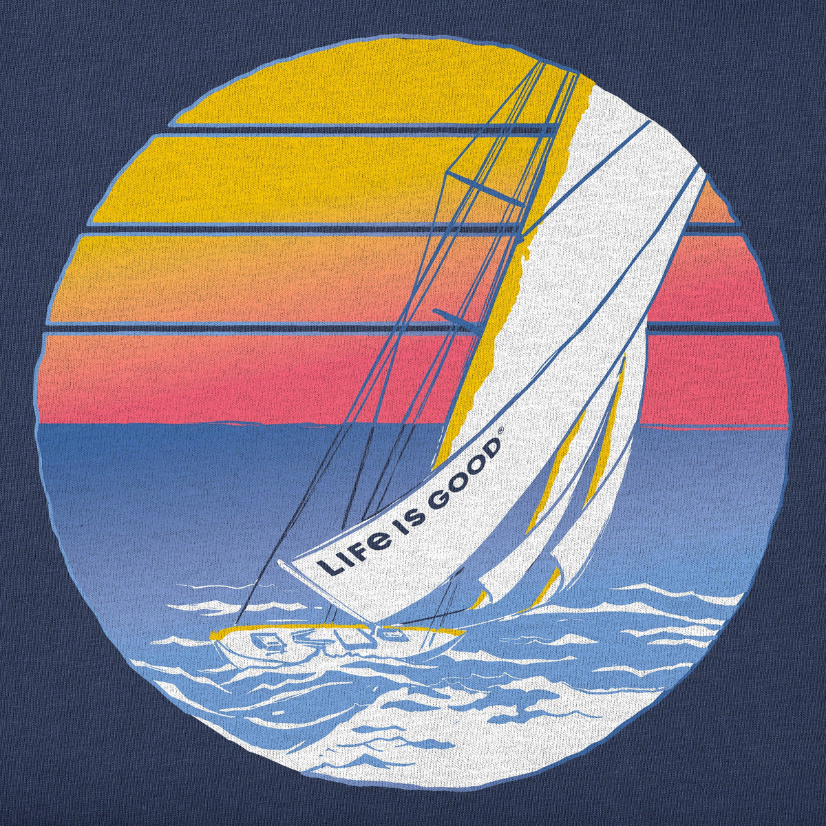 Men's Sailboat Circle Short Sleeve Crusher Tee product image 2