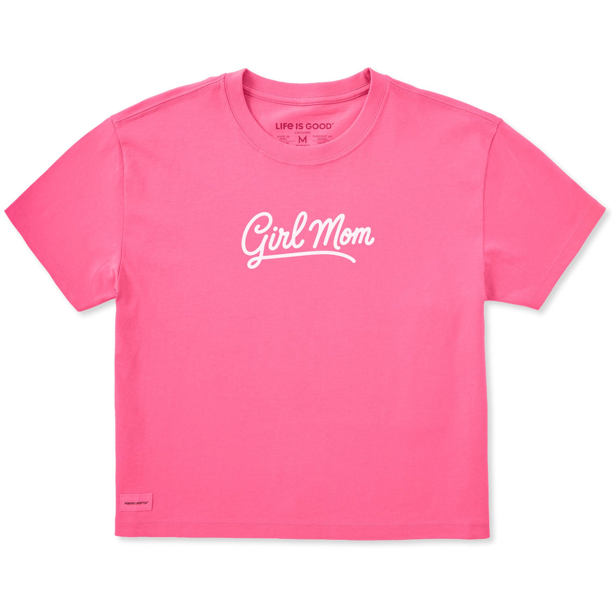 Women's Girl Mom Script Short Sleeve Crusher Boxy Tee product image 1