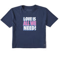 Women's Love is All We Need Stack Short Sleeve Crusher Boxy product image 1