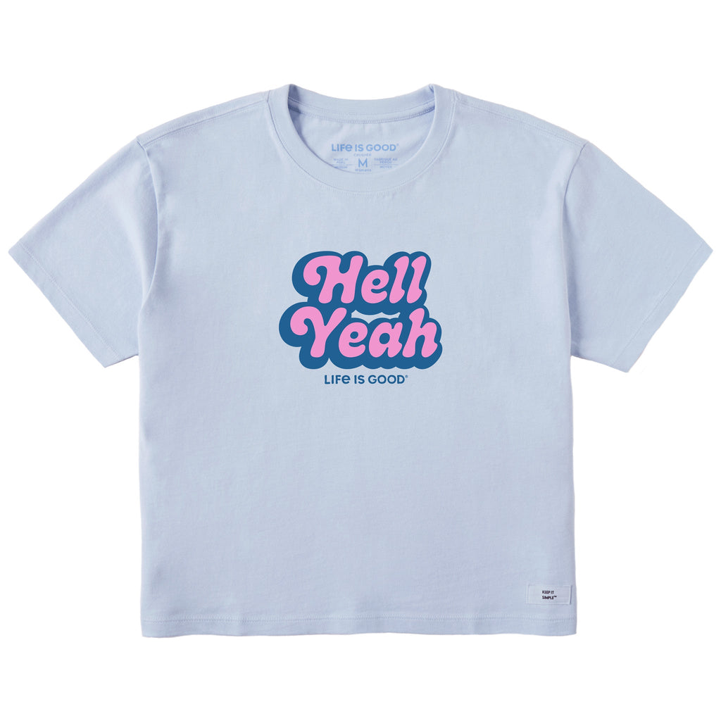 Women's Hell Yeah Script Short Sleeve Crusher Boxy Tee product image 3