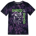 Kids Shred til yer Dead Skateboard Skeleton Short Sleeve product image 1