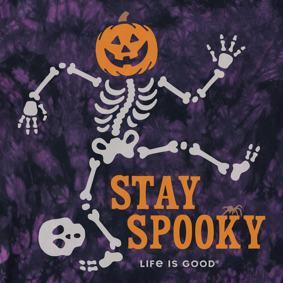 Kids Stay Spooky Skeleton Short Sleeve Crusher Tie-Dye Tee product image 2