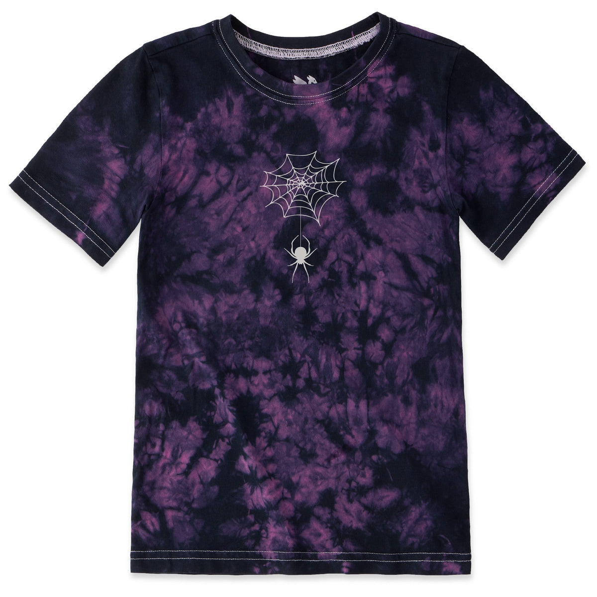 Kids Spooky Spiderweb Short Sleeve Crusher Tie-Dye Tee product image 1