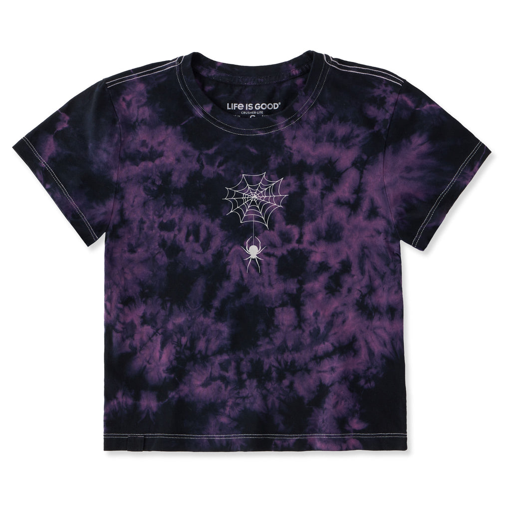 Women's Spooky Spiderweb Crusher-LITE Shrunken Tie-Dye Tee product image 1