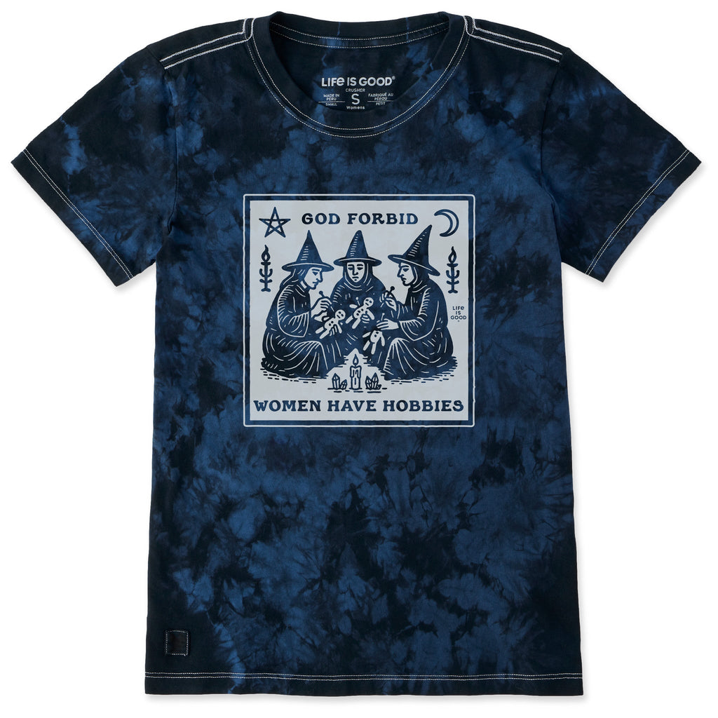 Women's Hobbies Short Sleeve Crusher Tie-Dye Tee