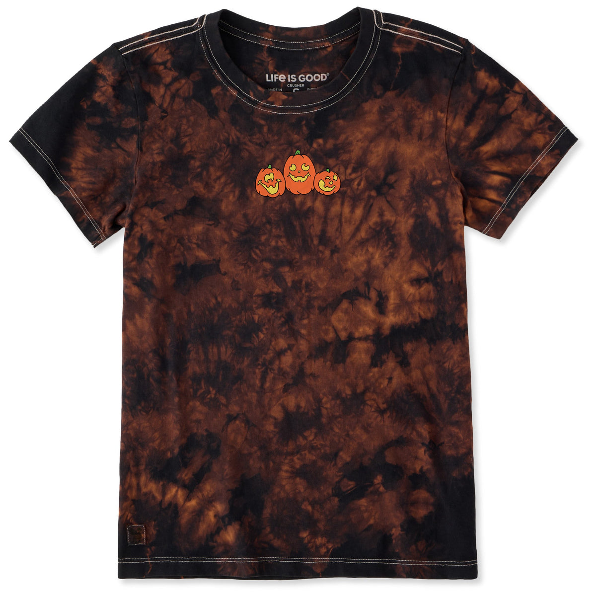 Women's Silly Jack-o-Lanterns Short Sleeve Crusher Tie-Dye product image 1