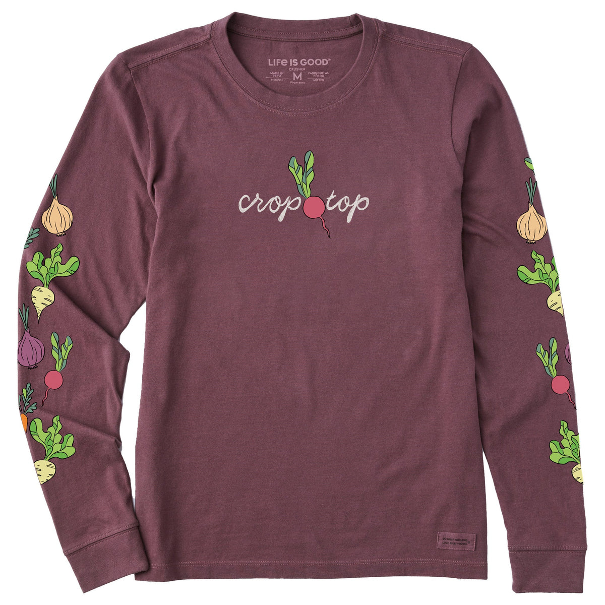 Women's Crop Top Veggie Long Sleeve Crusher Tee product image 1