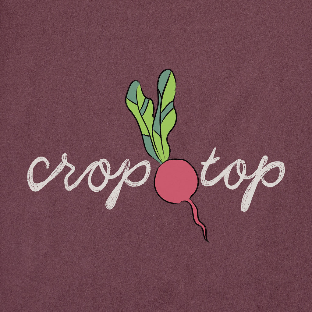 Women's Crop Top Veggie Long Sleeve Crusher Tee product image 5