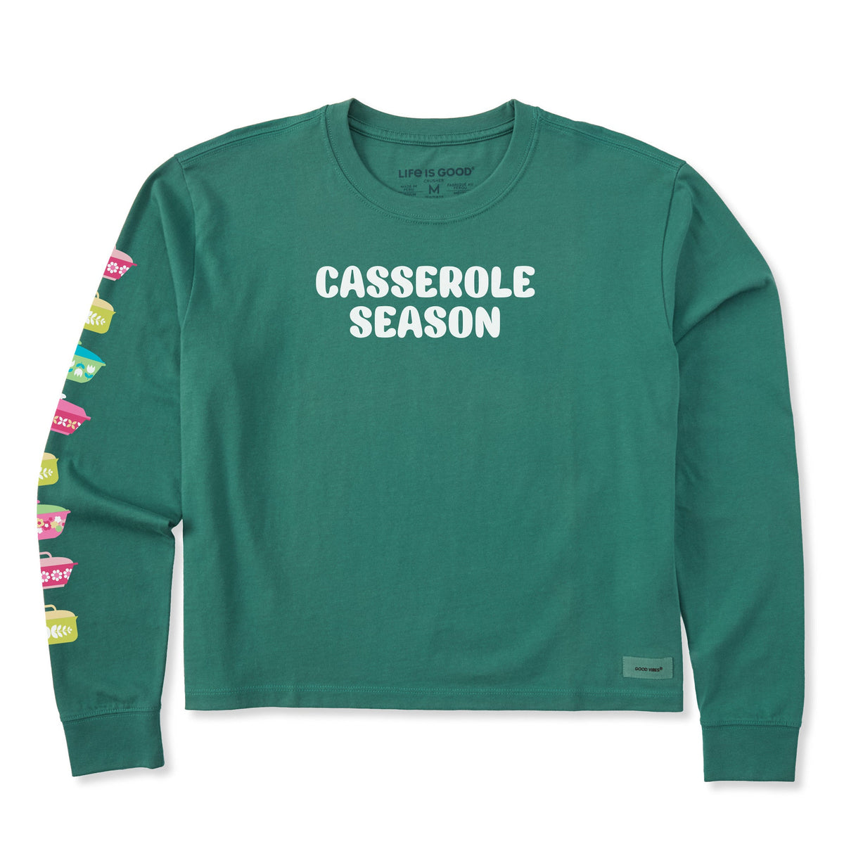 Women's Casserole Season Dishes Long Sleeve Crusher Boxy Tee product image 1