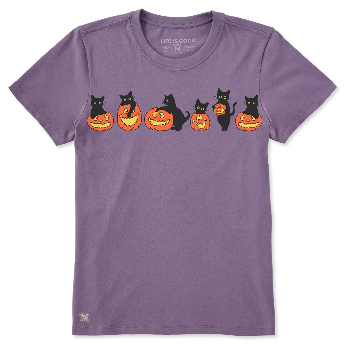 Women's Pumpkin Cats Short Sleeve Crusher Tee product image 1