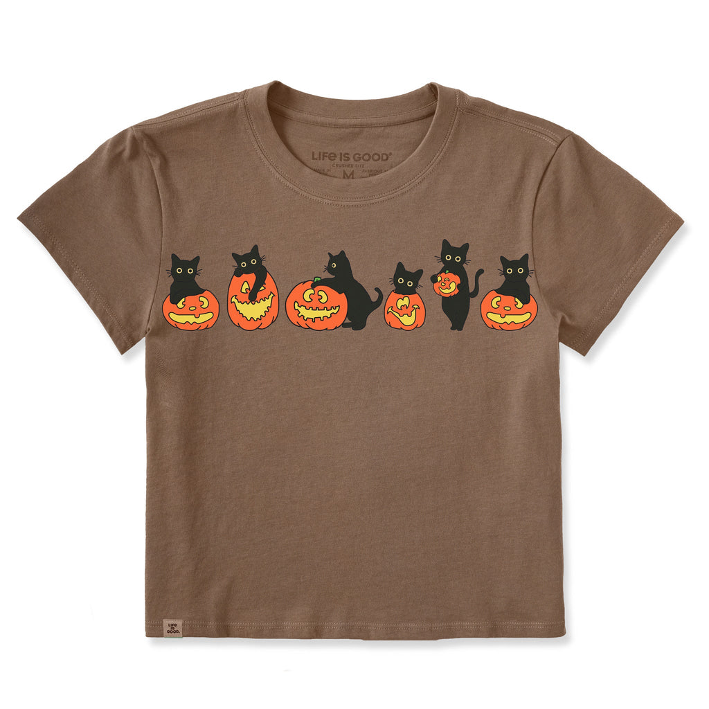 Women's Pumpkin Cats Crusher-LITE Shrunken Tee product image 1