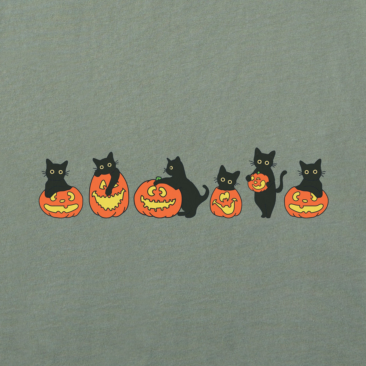 Kids Pumpkin Cats Short Sleeve Crusher Tee product image 2