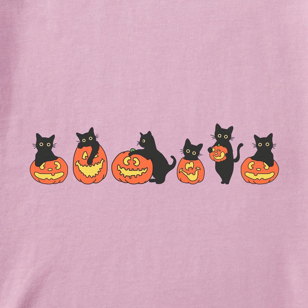 Kids Pumpkin Cats Short Sleeve Crusher Tee product image 4
