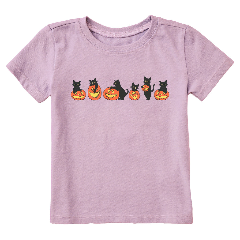 Toddler Pumpkin Cats Short Sleeve Crusher Tee product image 1