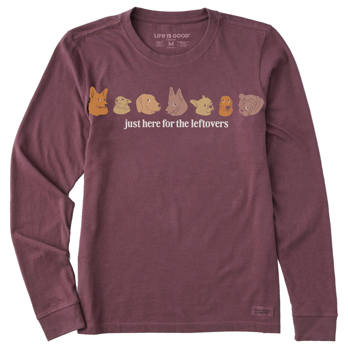 Women's Just Here For The Leftovers Long Sleeve Crusher Tee product image 1