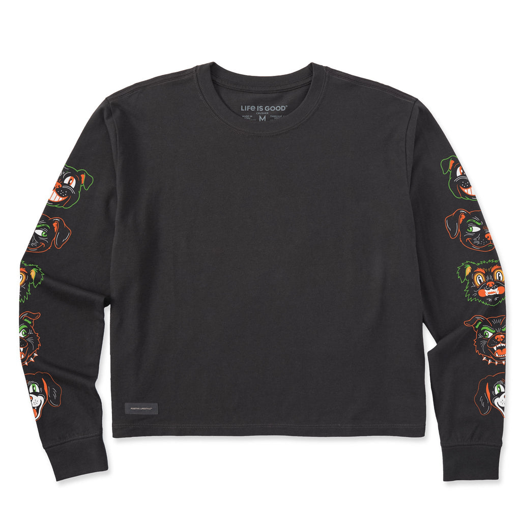 Women's Scaredy Dogs Long Sleeve Crusher Boxy Tee product image 1