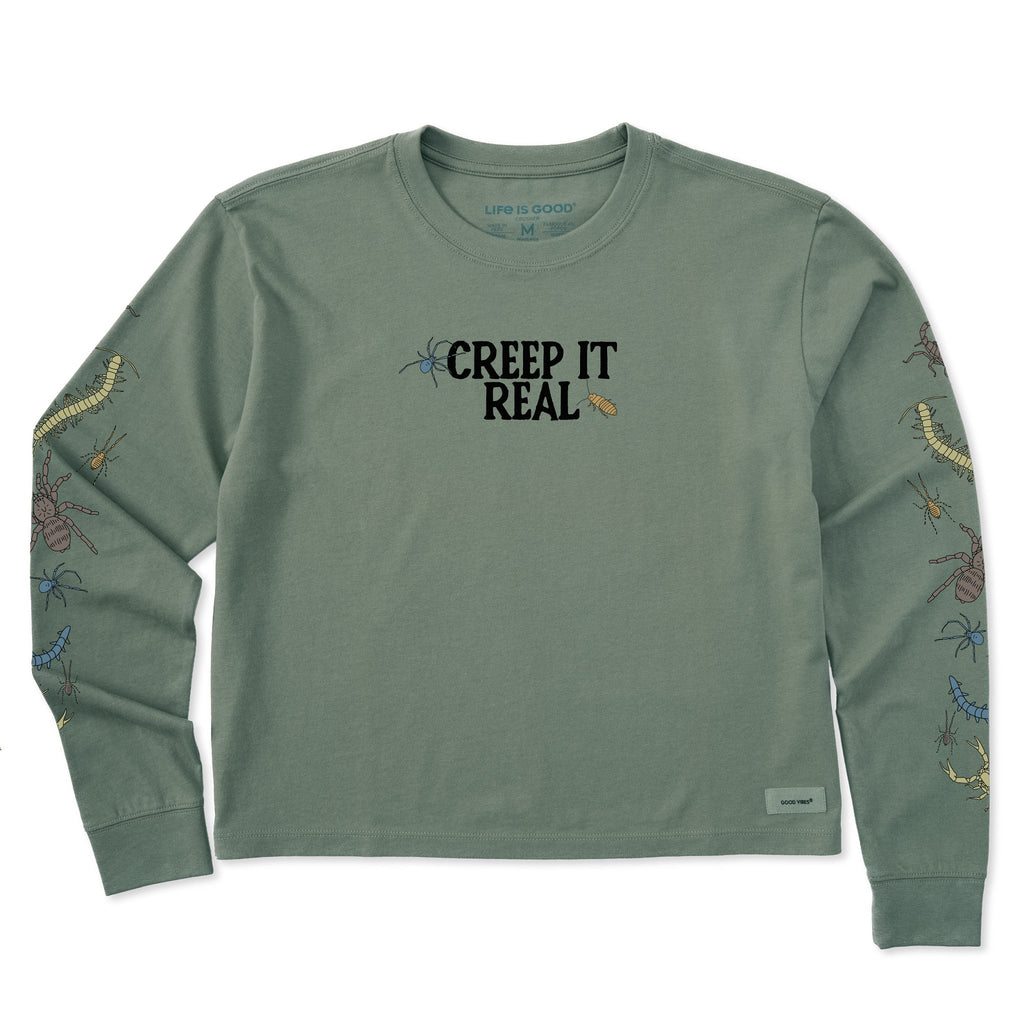 Women's Creep it Real Bugs Long Sleeve Crusher Boxy Tee product image 1